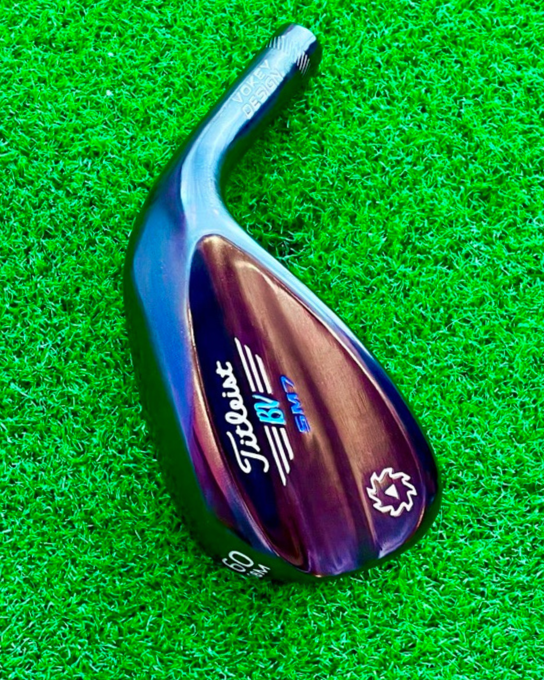 Titleist Vokey SM7 wedge after Torched Burgundy refinish by Sublevel Golf