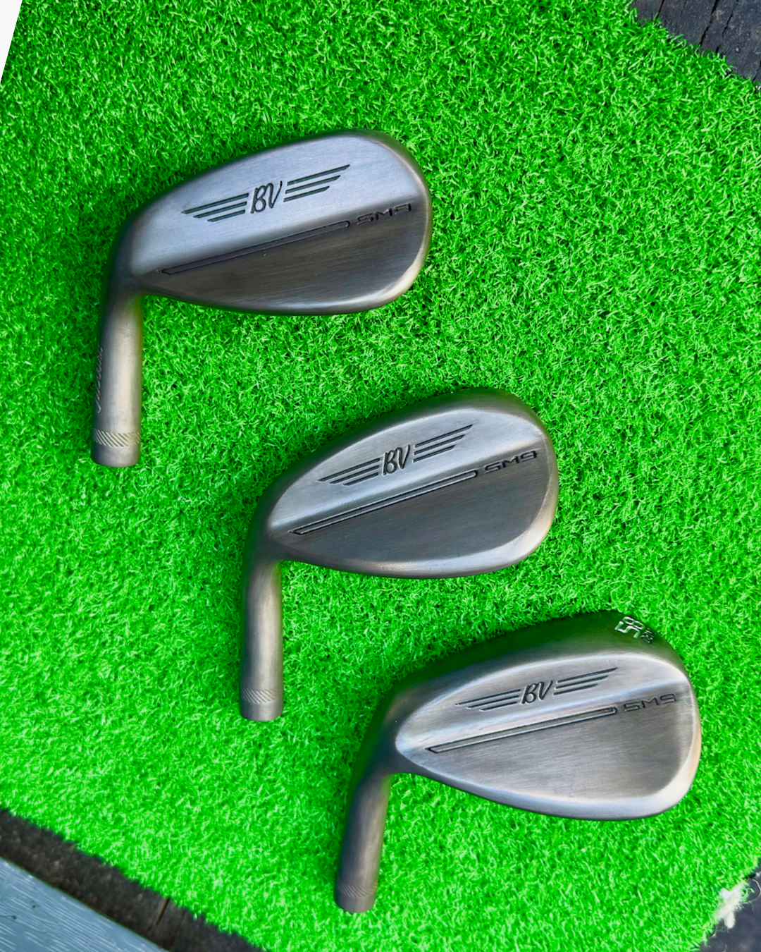 Titleist Vokey SM9s wedge after Brushed Black Oxide refinish by Sublevel Golf