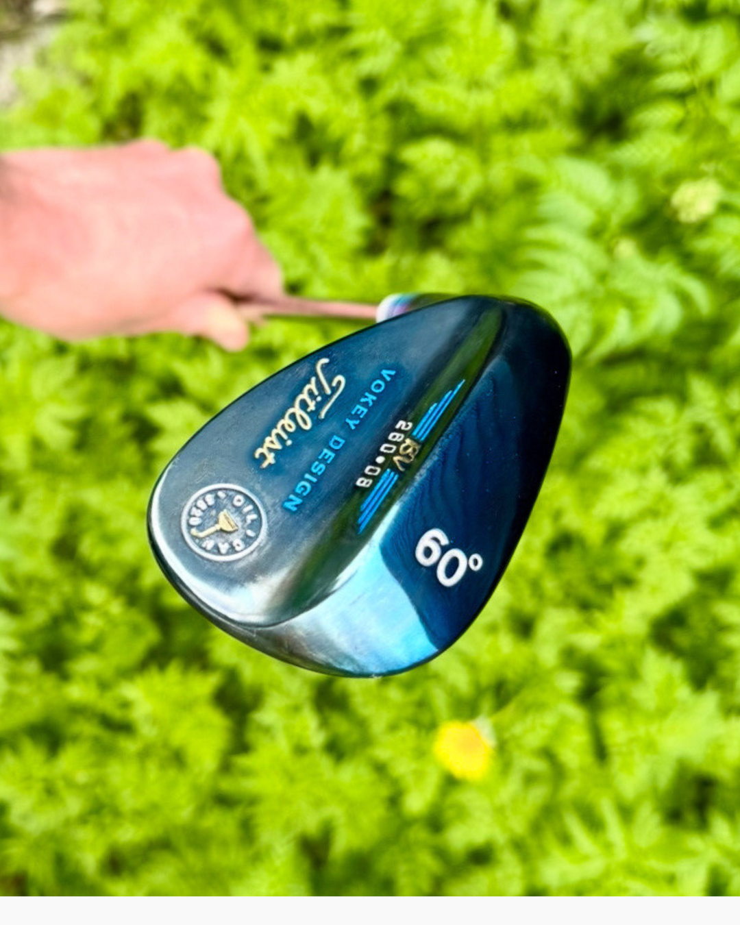 Titleist Vokey Design Oil Can wedge after Polished Torched Blue refinish by Sublevel Golf