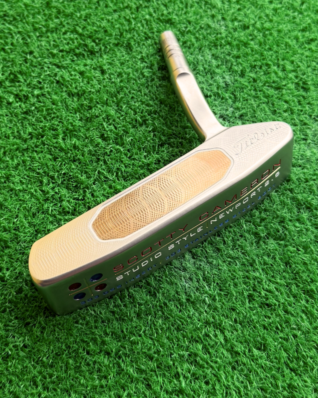Scotty Cameron Studio Style Newport 2.5 putter after Tour Blast Frame, Torched Bronze Insert refinish by Sublevel Golf