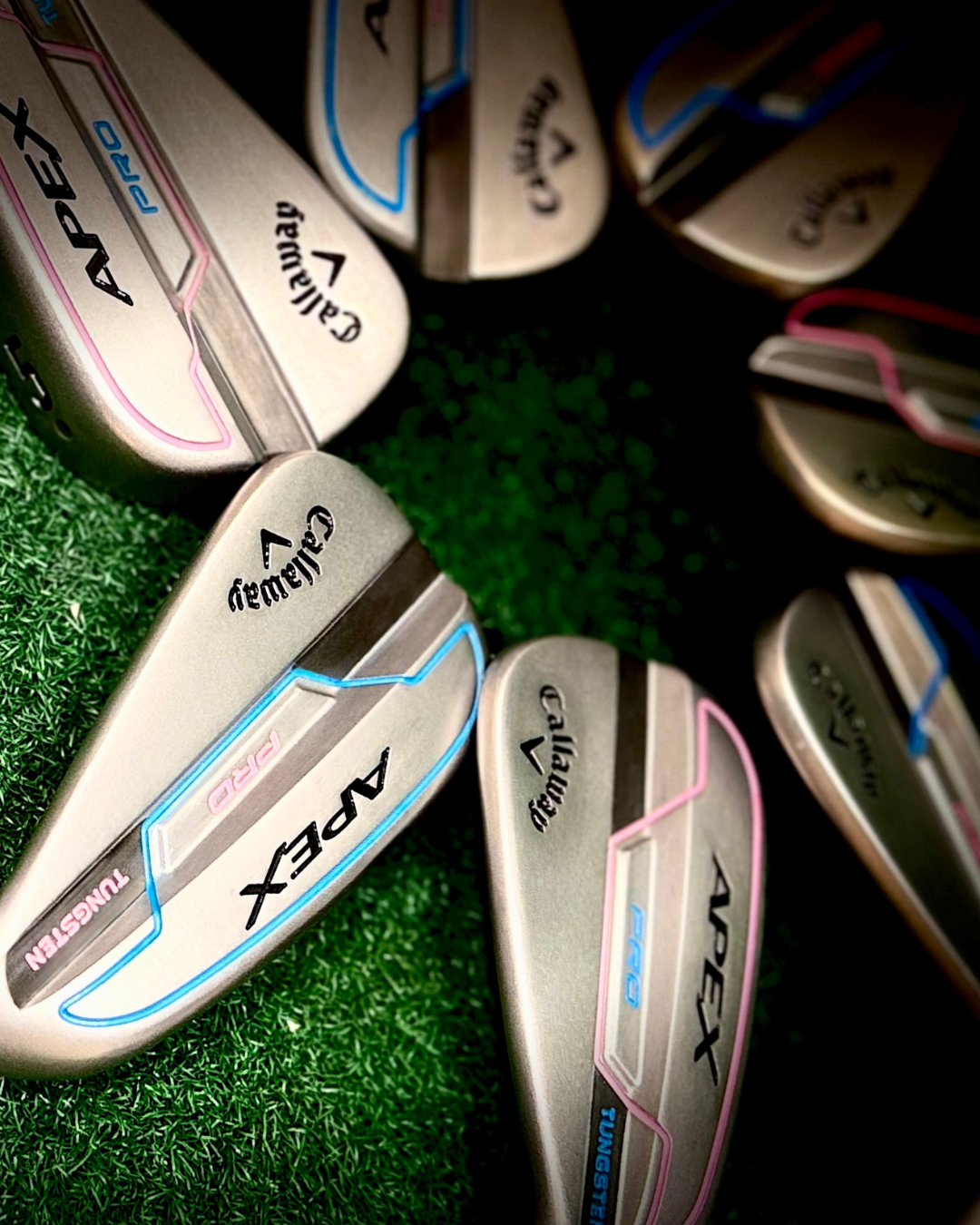 Callaway Apex Pro 21' iron after Tour Blast Raw; Black Oxide 'Cavity' refinish by Sublevel Golf