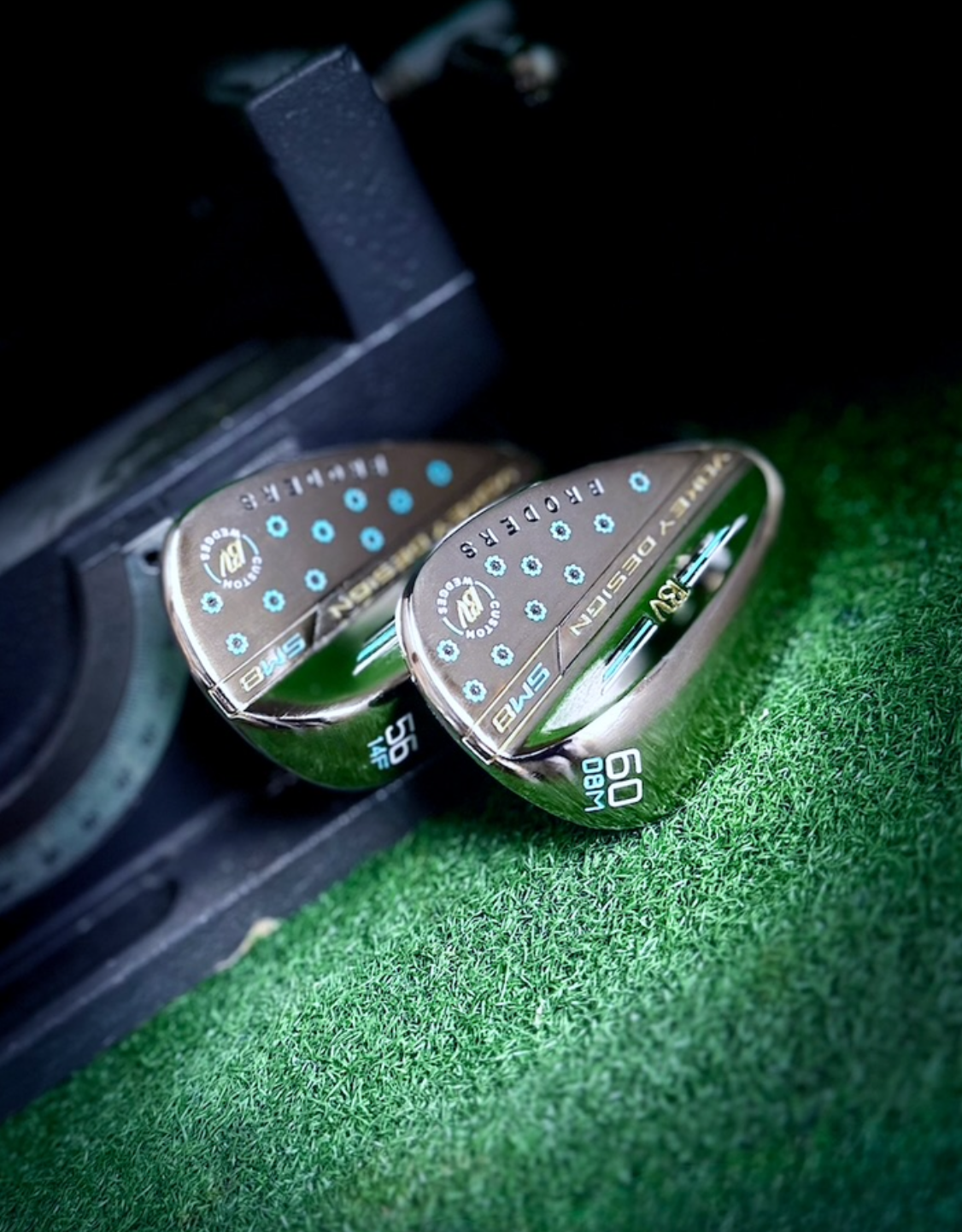 Titleist Vokey SM8 56º / 60º wedge after Polished Nickel refinish by Sublevel Golf