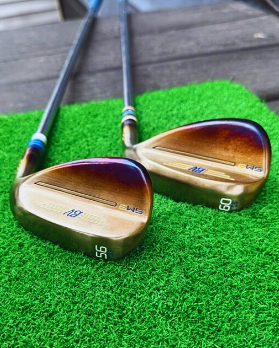 Titleist Vokey SM9 wedge after Polished Torched Rainbow refinish by Sublevel Golf