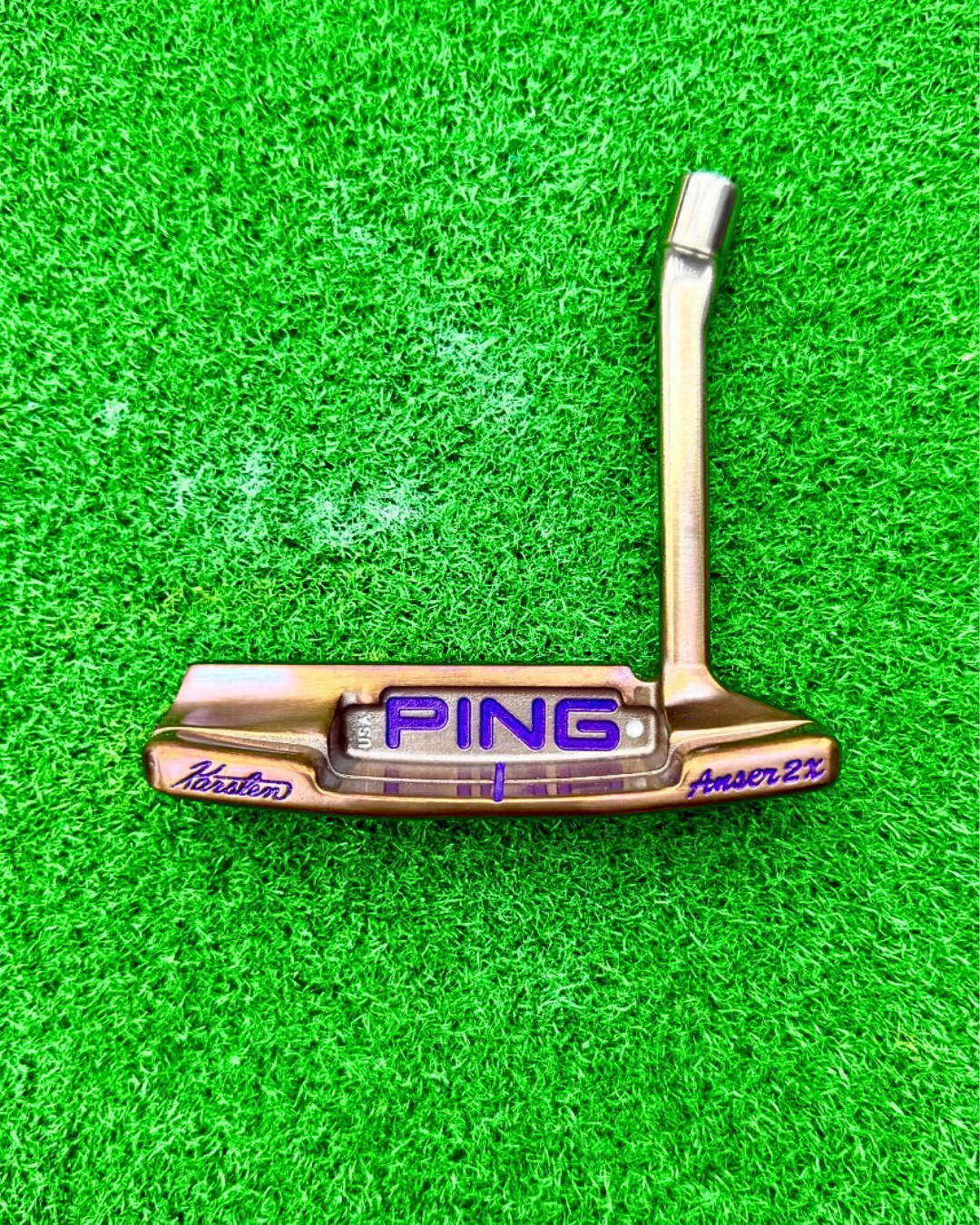 Ping ANSER 2X putter after Torched Bronze (Patina) refinish by Sublevel Golf