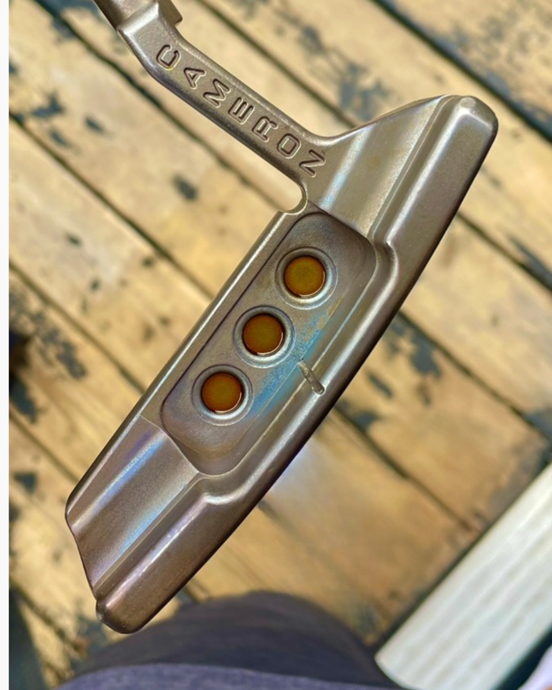 Scotty Cameron Select Newport 2 putter after Torched Bronze (Patina) Oil Can refinish by Sublevel Golf