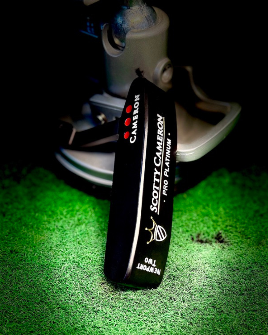 Scotty Cameron Pro Platinum Newport Two putter after "Graphite Black" Cerakote refinish by Sublevel Golf