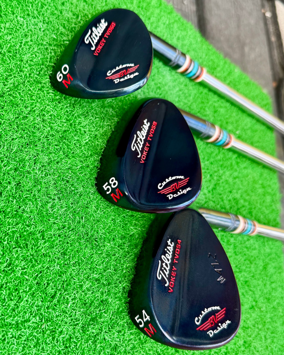 Titleist Vokey TVD Custom Design wedge after Polished Torched Blue refinish by Sublevel Golf