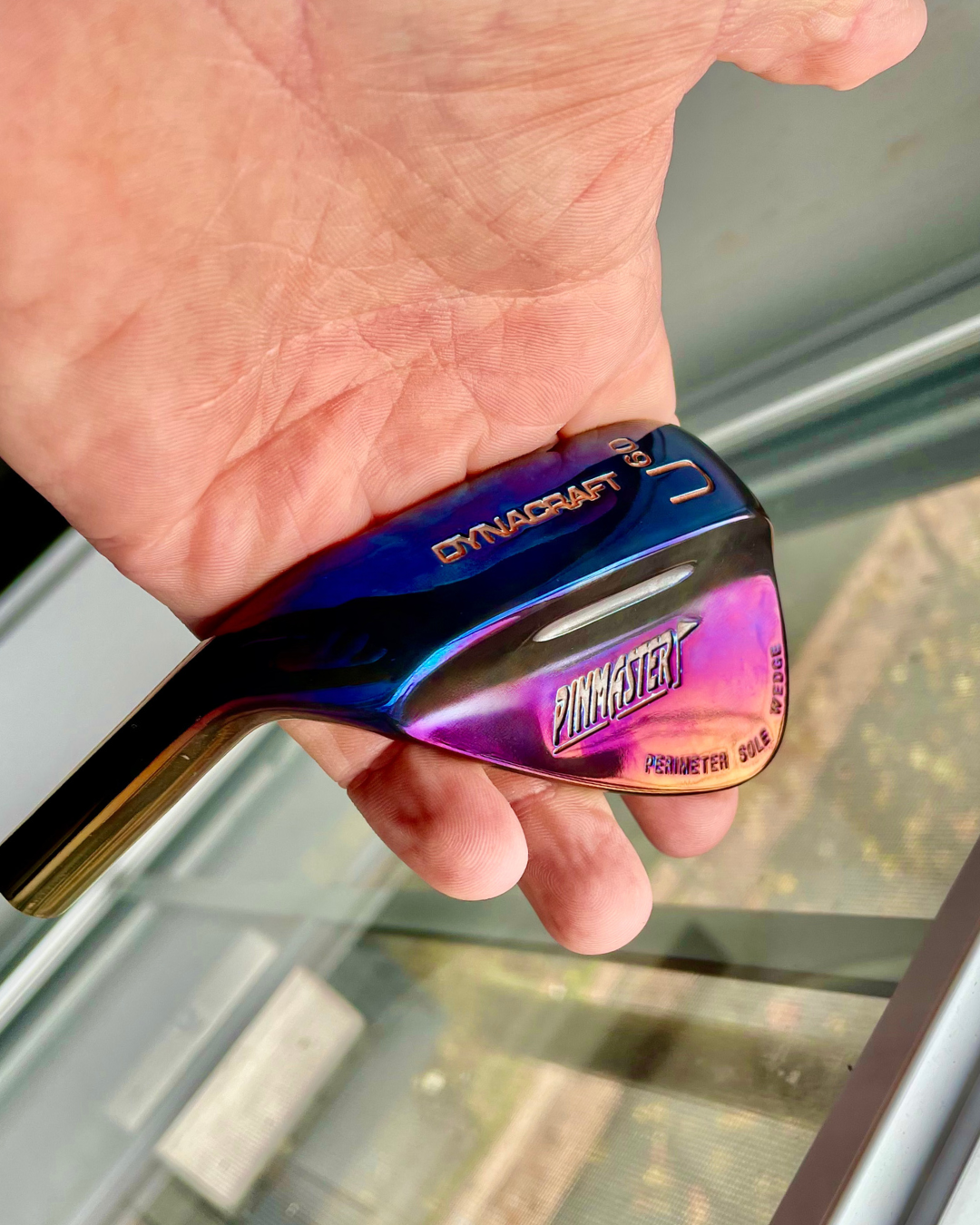 Other Dynacraft U wedge after Torched Rainbow Polished refinish by Sublevel Golf