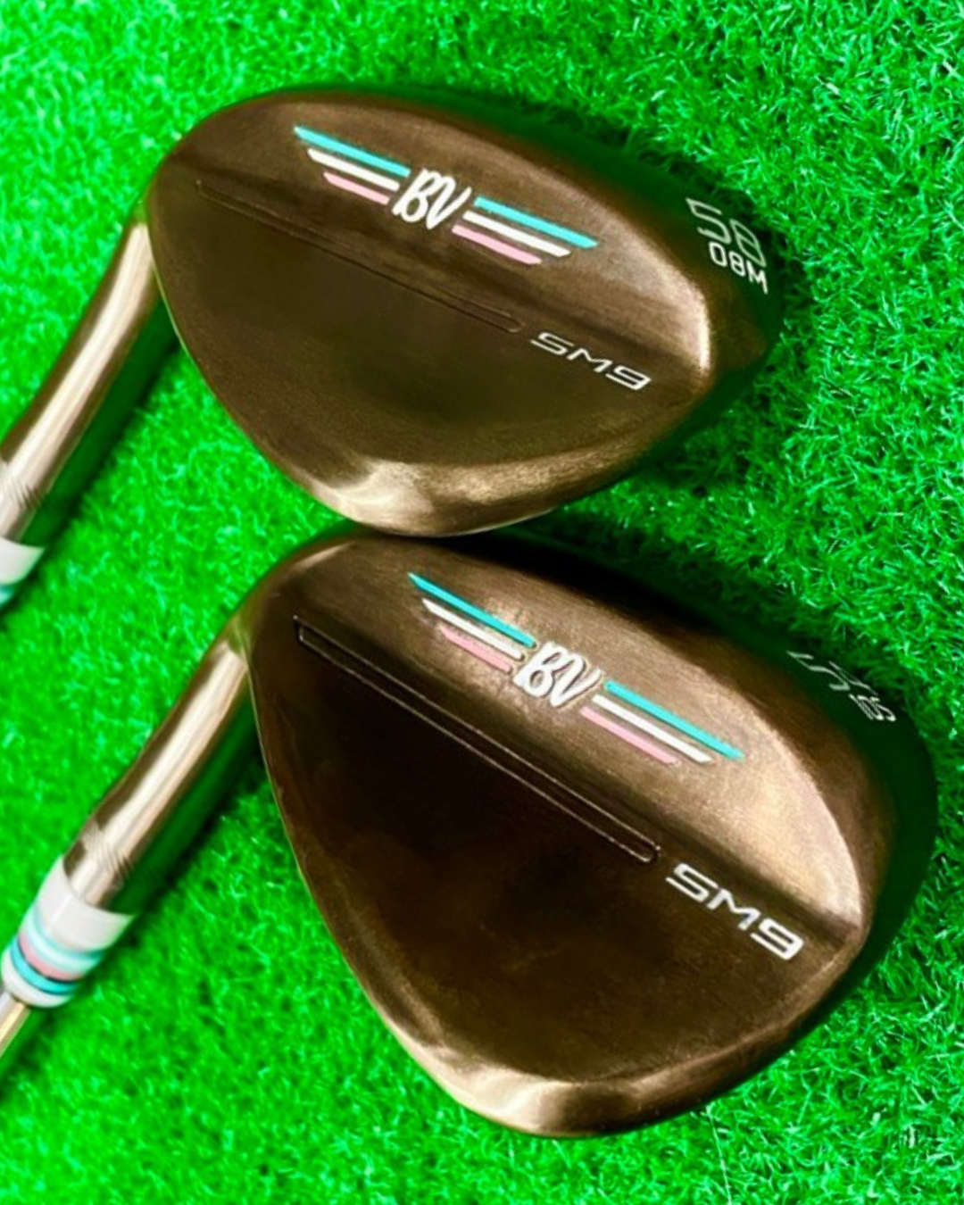 Titleist Vokey SM9s wedge after Torched Bronze refinish by Sublevel Golf