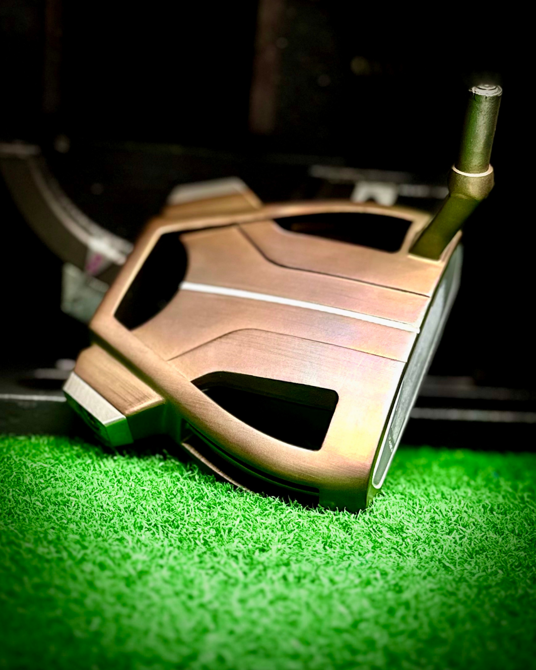 TaylorMade Spider X putter after Brushed Torched Bronze refinish by Sublevel Golf