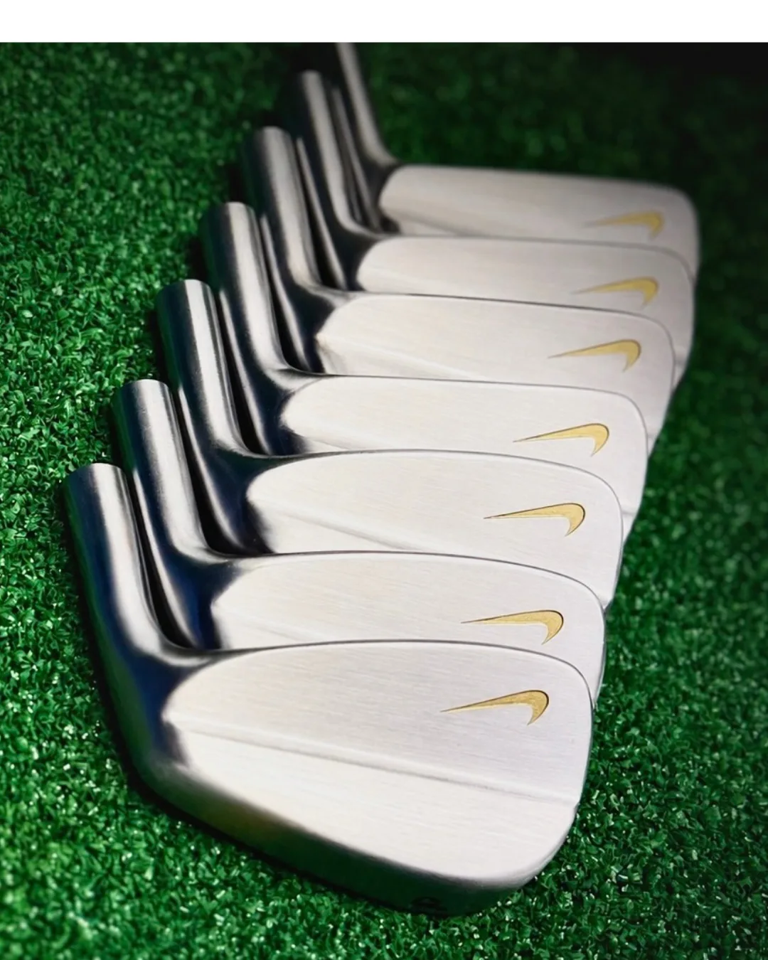 Nike Tour Blade iron after Brushed Raw refinish by Sublevel Golf