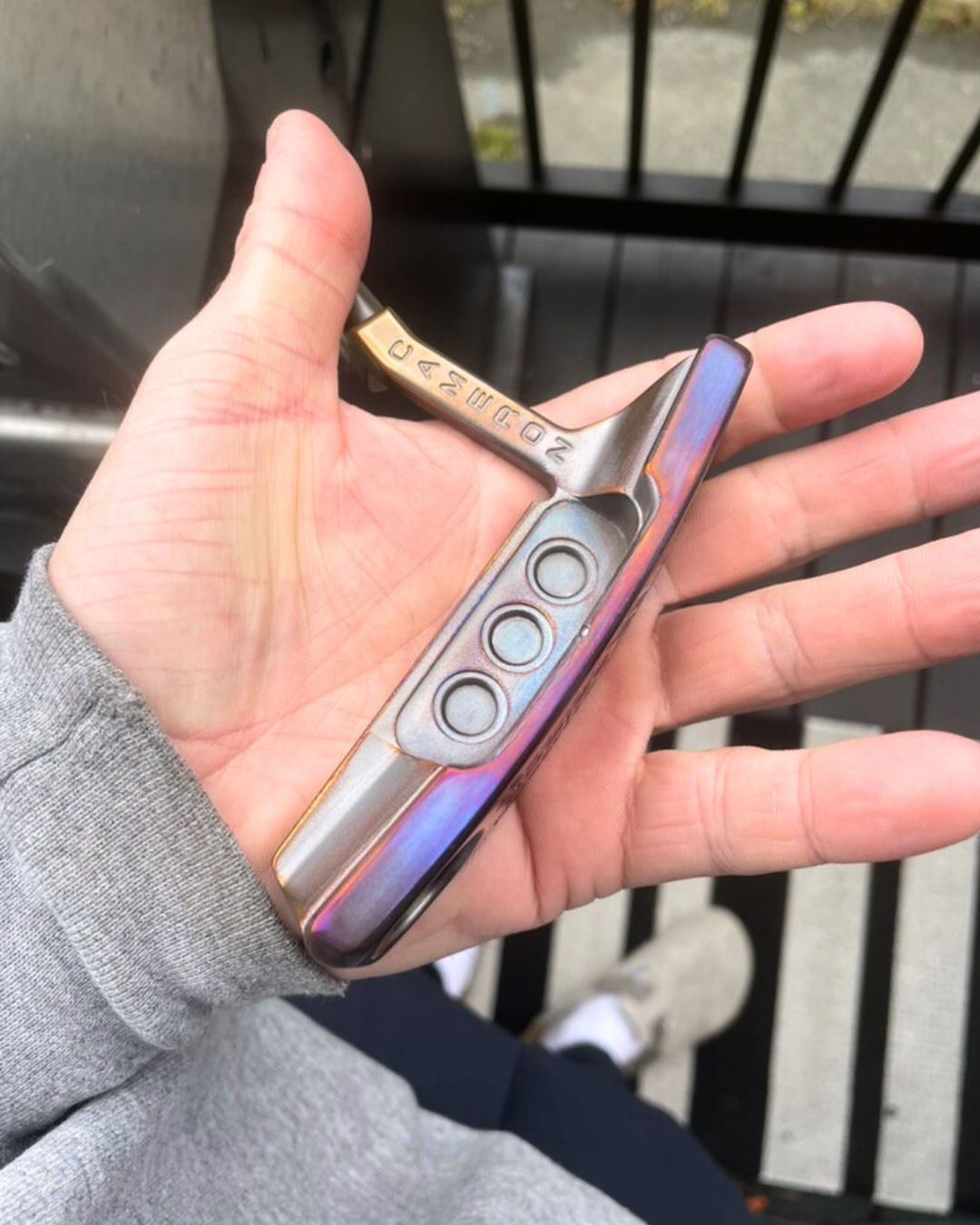 Scotty Cameron Select Newport 2 putter after Torched Rainbow refinish by Sublevel Golf