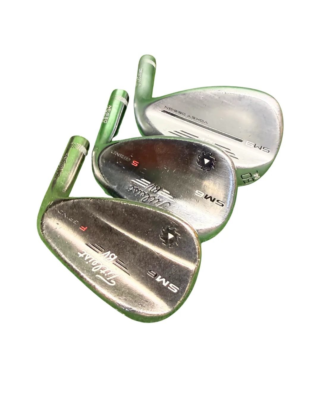 Titleist Vokey SM6 52º / 56º SM9 60º wedge before refinishing