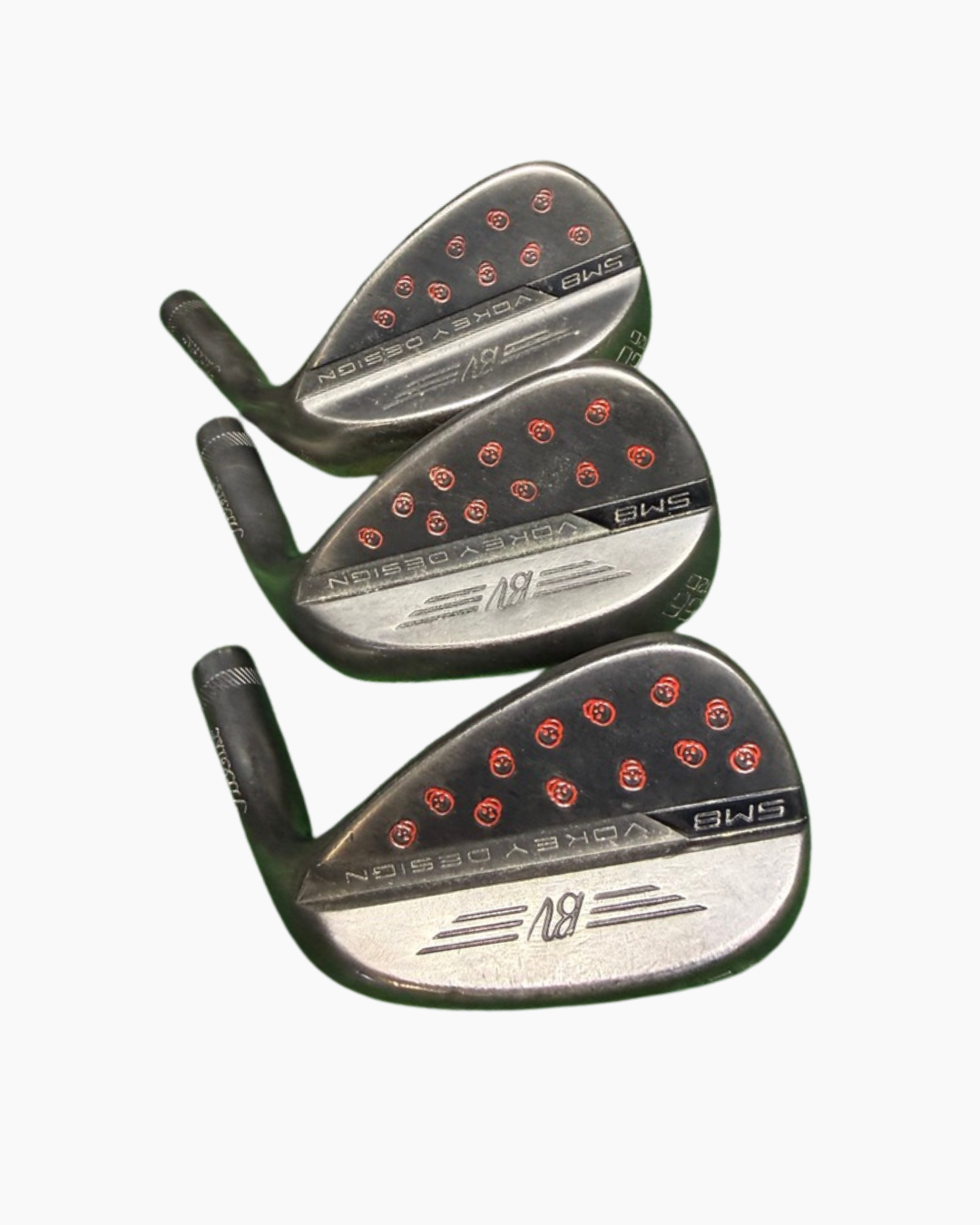 Titleist Vokey SM8 50º / 56º / 60º wedge before refinishing