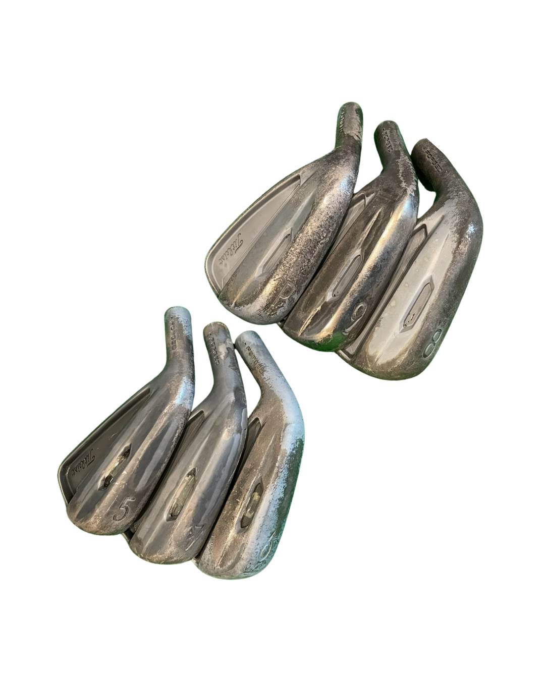 Titleist T100 iron before refinishing