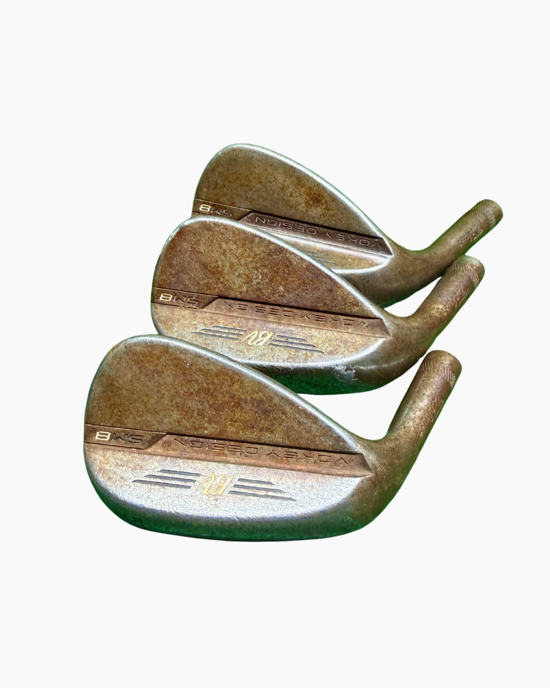 Titleist Vokey SM8 52º / 56º / 60º wedge before refinishing