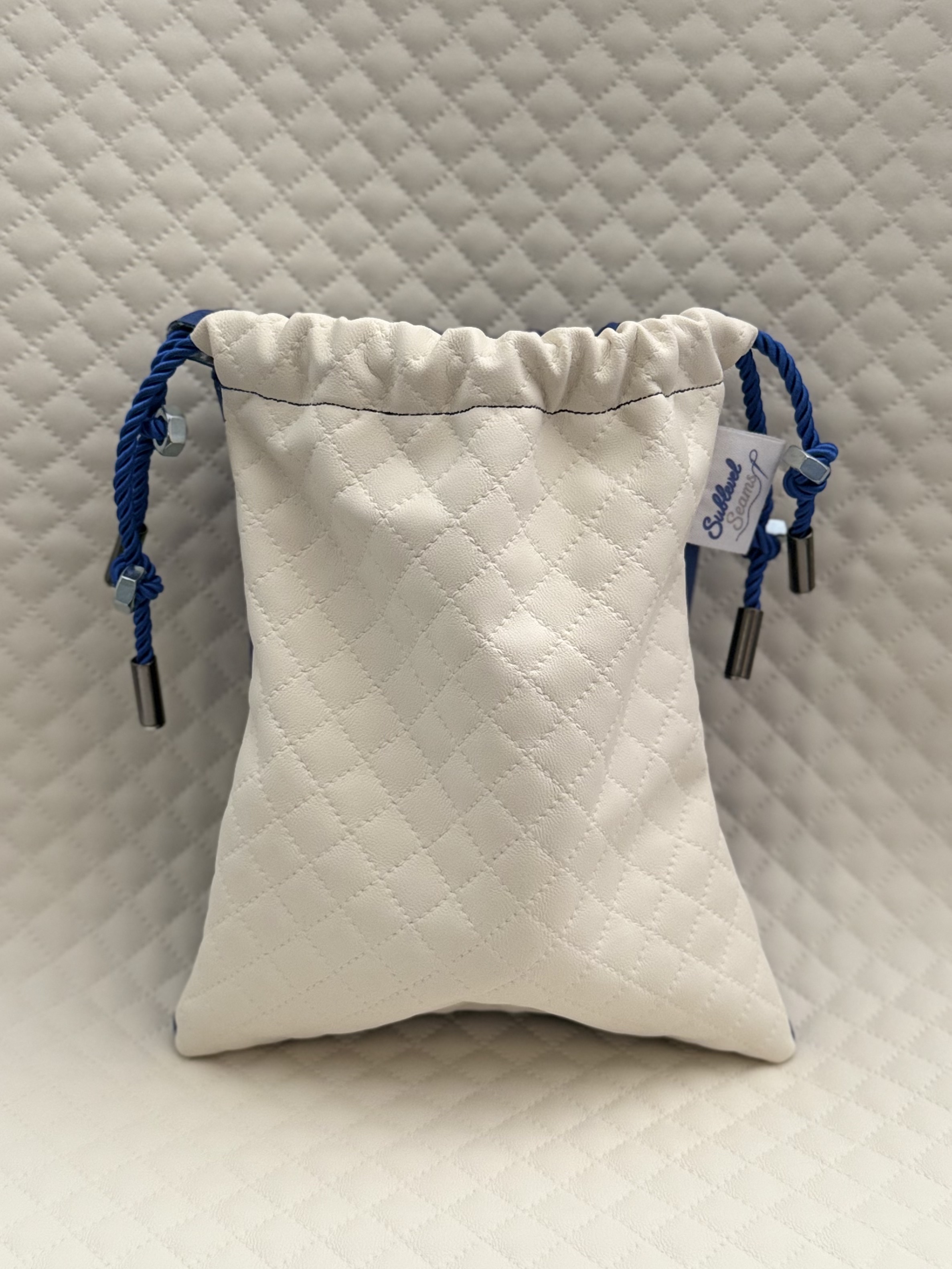 White/Blue Two-Tone Valuables Pouch